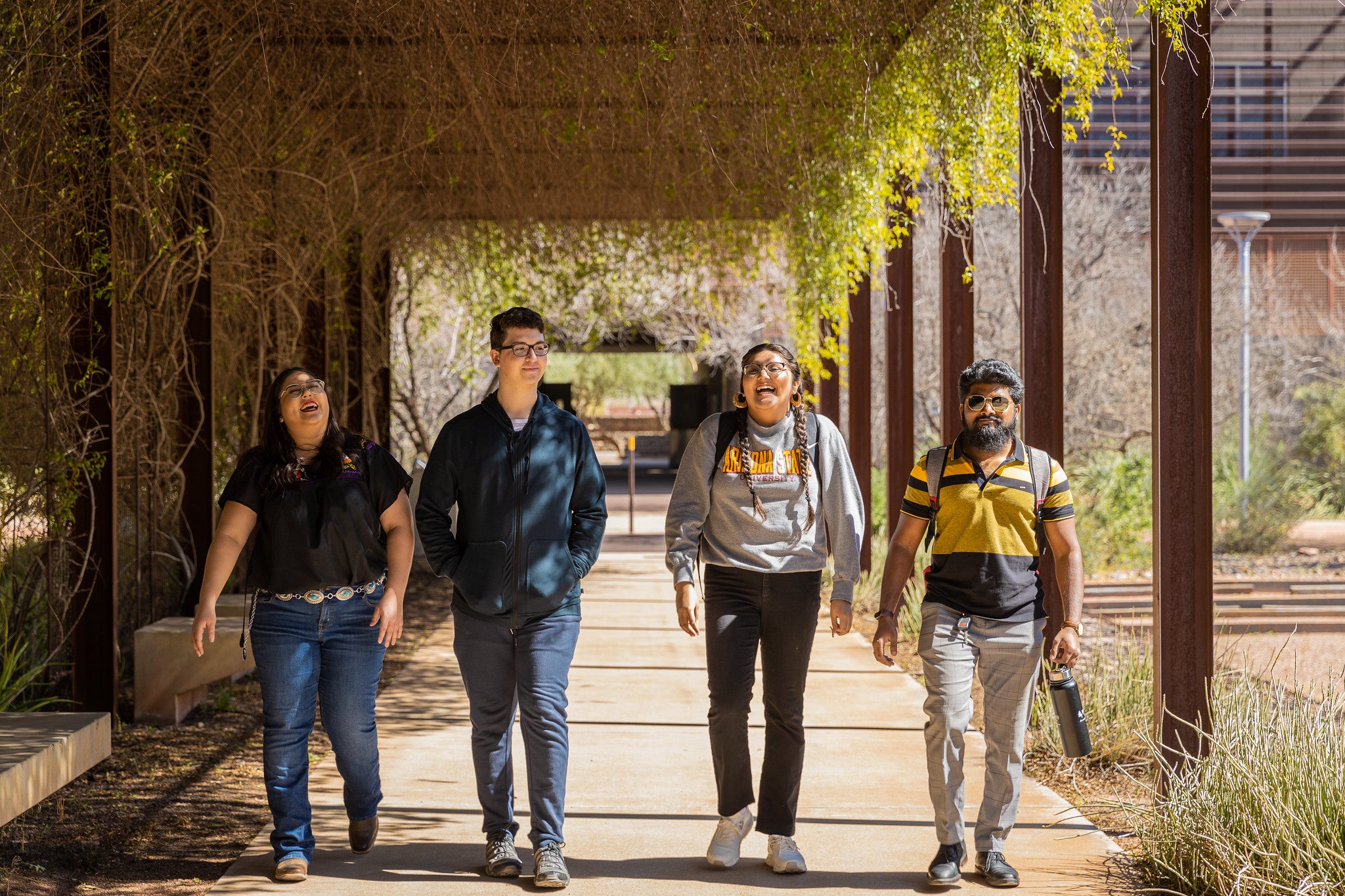 First generation TRIO students spend time with each other in their office hangout spot as well as around campus.