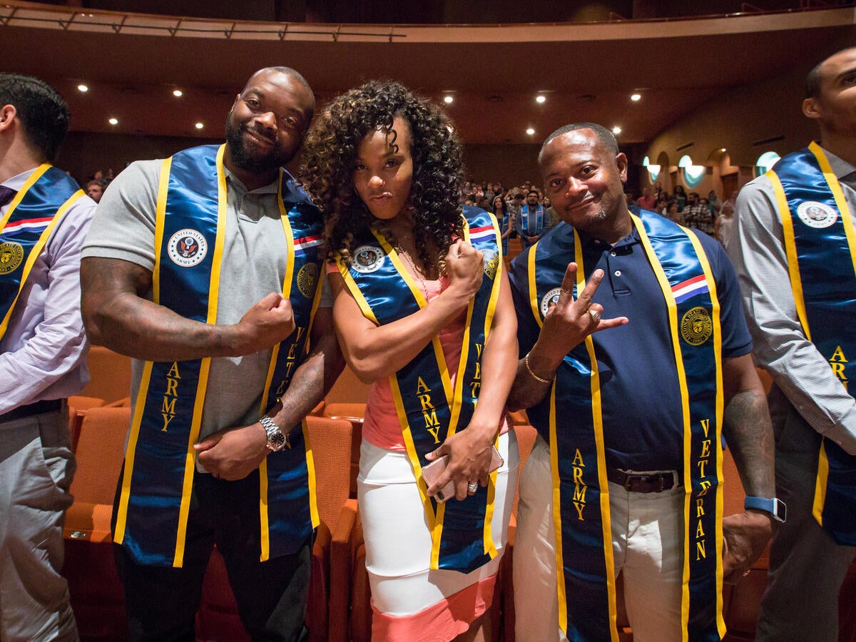 veterans at graduation